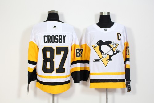 Pittsburgh Penguins Home Jersey White NO.87 CROSBY