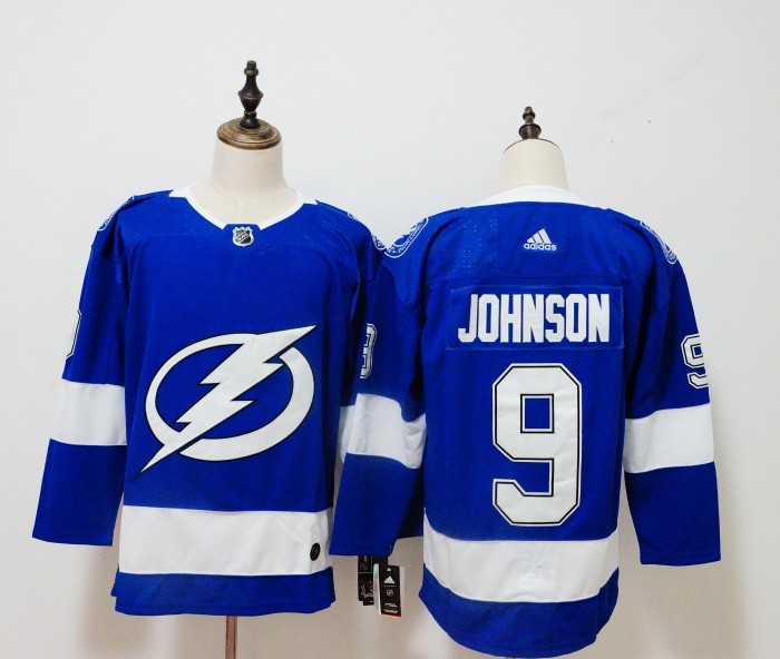 Tampa Bay Lightning Alternate Player Jersey Blue NO.9 JOHNSON