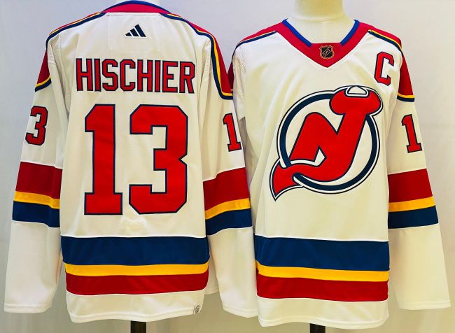 New Jersey Devils Jersey Retro 2.0 White NO.13 HISCHIER