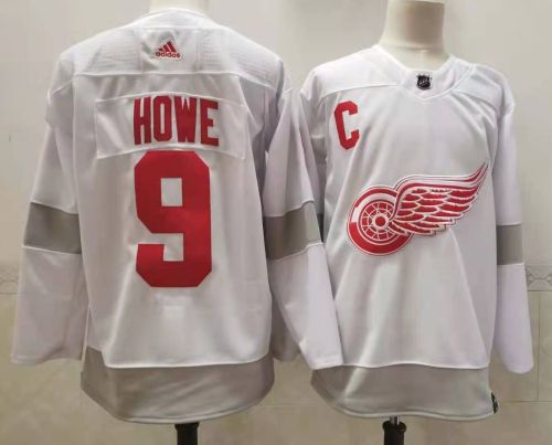 Detroit Red Wings Home Jersey White 2024 NO.9 HOWE