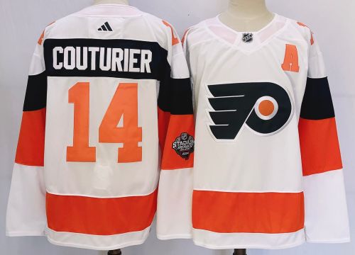 Philadelphia Flyers 2024 Stadium Series Jersey White NO.14 COUTURIER
