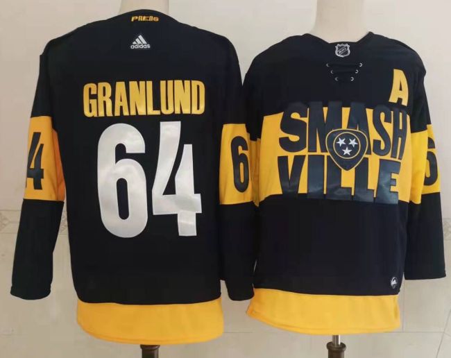 Nashville Predators 2022 NHL Stadium Series Black NO.64 GRANLUND