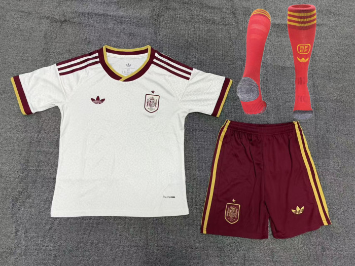 Spain 2026 World Cup Away Kids Suit & Socks