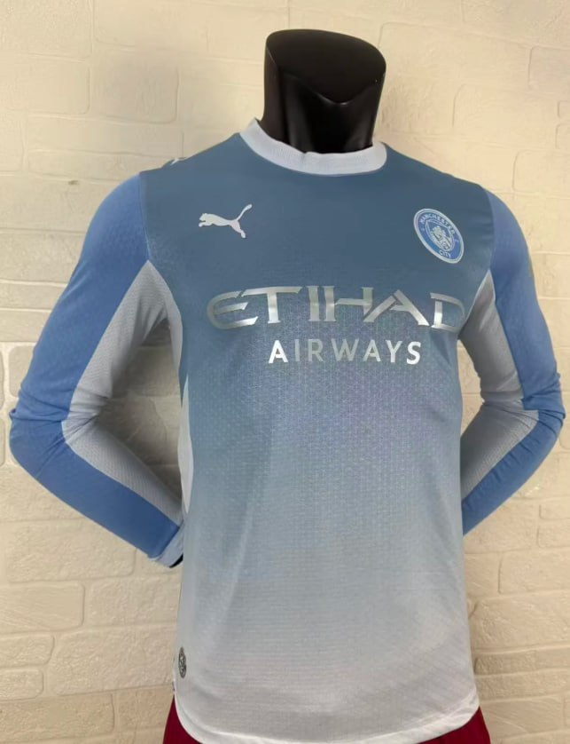 Manchester City Home Player Long Sleeve Men Jersey 26/27