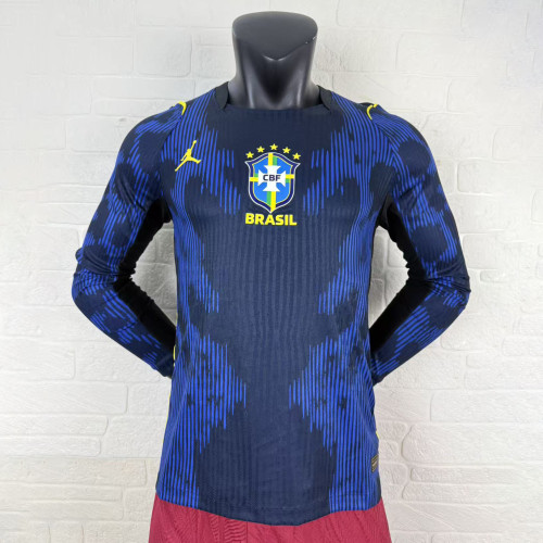 Brazil 2026 World Cup Away Player Long Sleeve Man Jersey