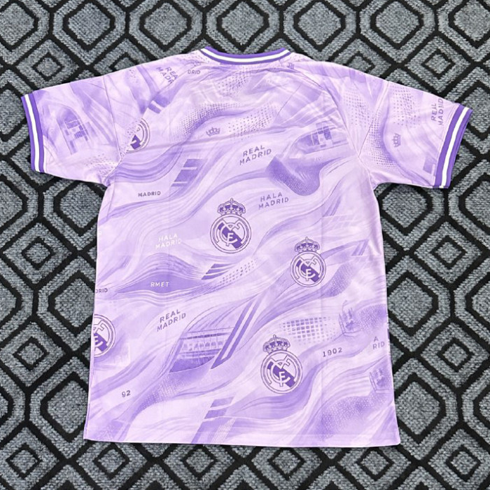 Real Madrid Lavender Purple Fluid Waves Concept Men Jersey 26/27