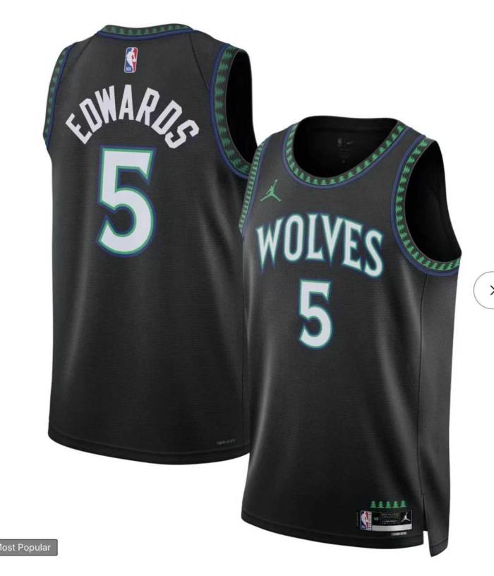 Minnesota Timberwolves Man Jersey Black 22/23