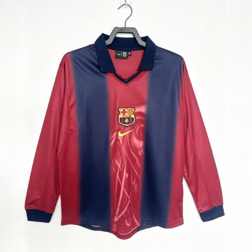 Barcelona x Travis Scott Home Retro Skeleton Long Sleeve Jersey 2000/01