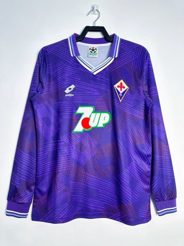 Fiorentina Home Long Sleeve Retro Jersey 92/93