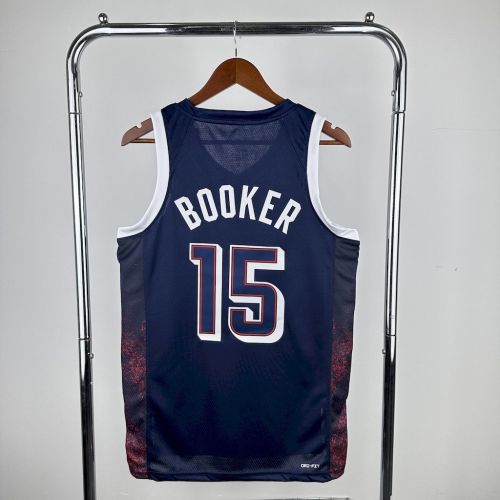Devin Booker Team  USA 2024 Swingman Away Jersey Blue