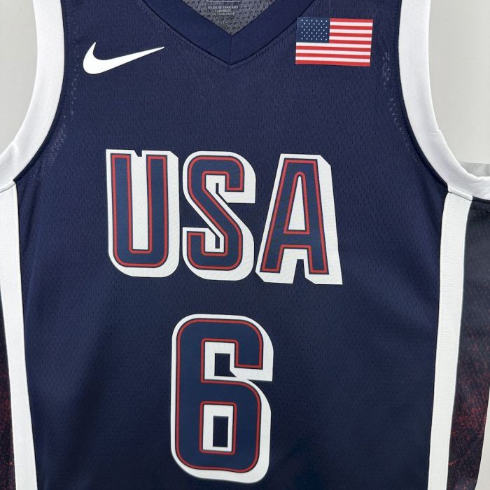 LeBron James Team USA 2024 Swingman Away Jersey Blue