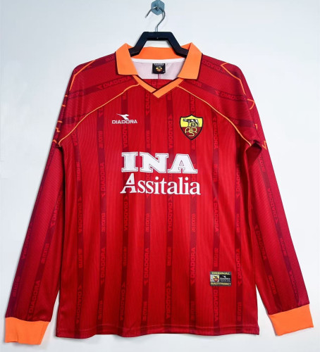 AS Roma Home Retro Long Sleeve Jersey 1999/00