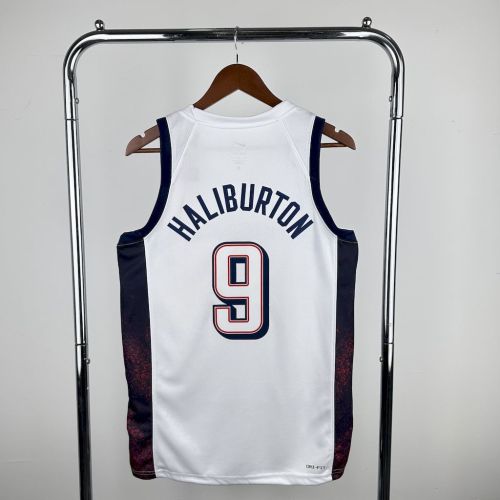 Tyrese Haliburton Team USA 2024 Swingman Home Jersey White