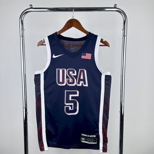 Anthony Edwards Team  USA 2024 Swingman Away Jersey Blue