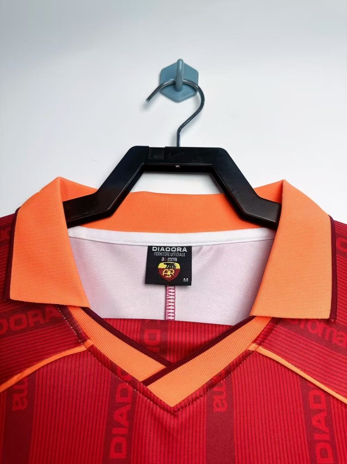 AS Roma Home Retro Long Sleeve Jersey 1999/00