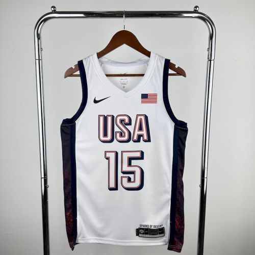 Devin Booker Team  USA 2024 Swingman Home Jersey White