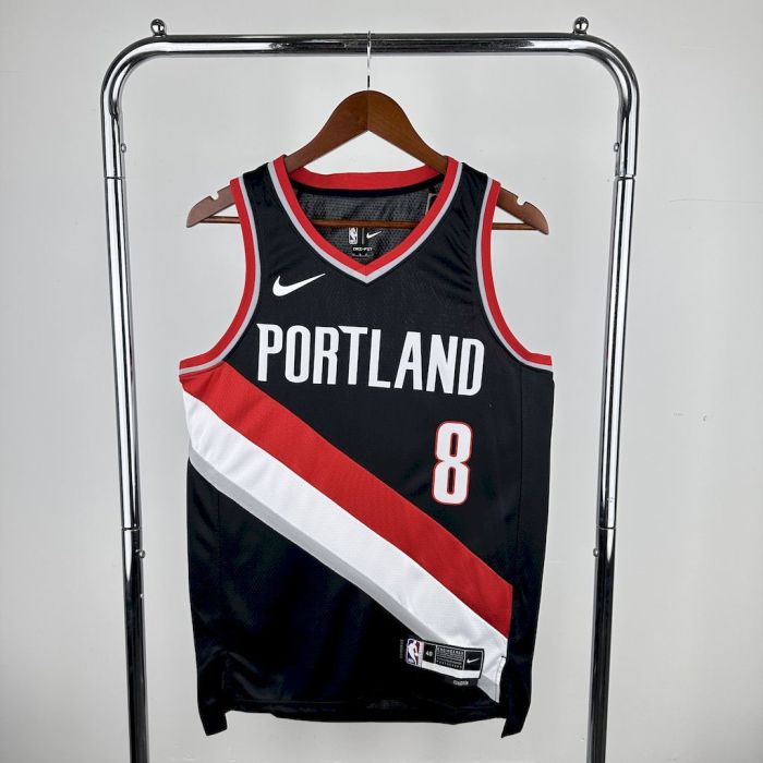 Deni Avdija Portland Trail Blazers 2023/24 Icon Edition Swingman Away  Jersey Black