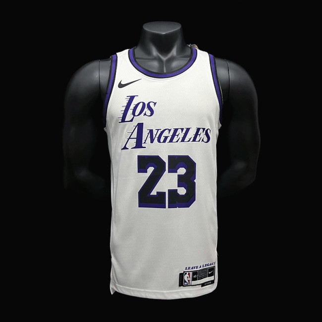 LeBron James Los Angeles Lakers City Edition Swingman Jersey 22/23 White