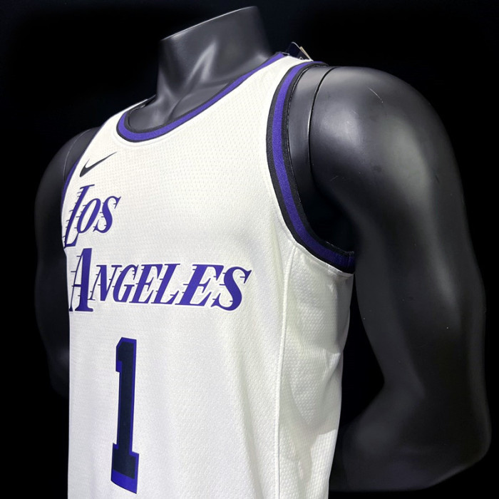 D'Angelo Russell Los Angeles Lakers City Edition Swingman Jersey 22/23 White