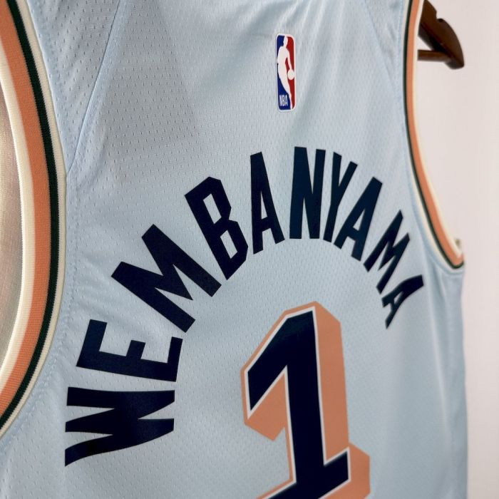 Victor Wembanyama San Antonio Spurs 24/25 City Edition Swingman Jersey Blue