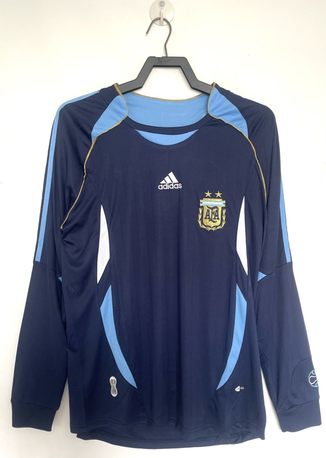 Argentina World Cup Away Long Sleeve Retro Jersey 2006