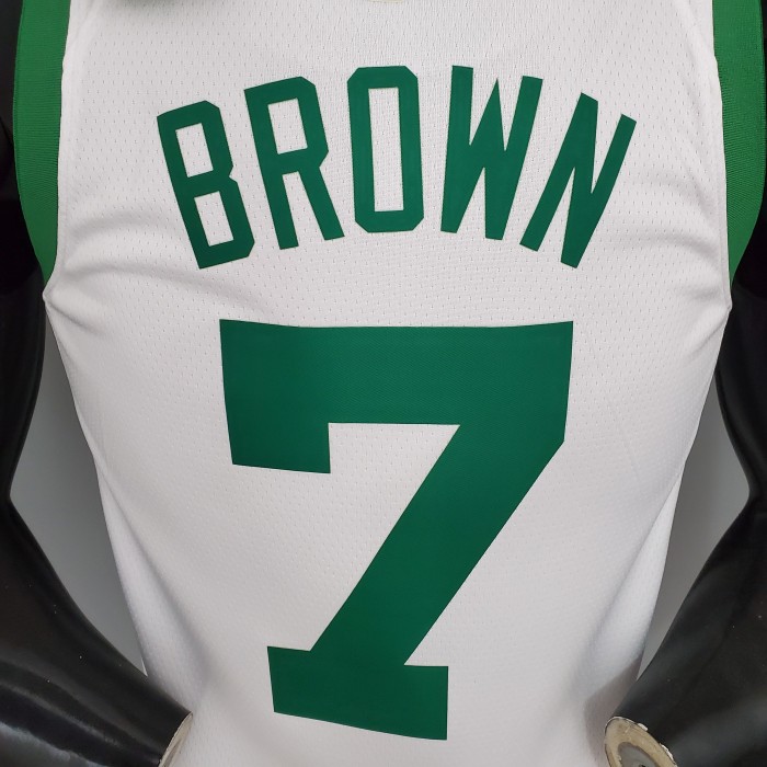 Jaylen Brown Boston Celtics 75th Anniversary Swingman Jersey White