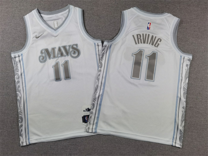 Dallas Mavericks Kid Jersey White City Edition 24/25 NO.11 IRVING