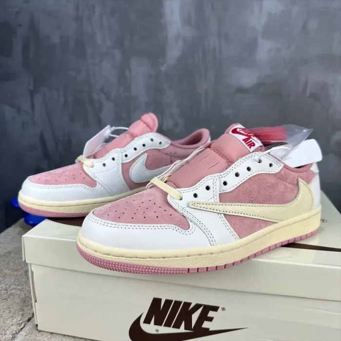 Travis Scott x Air Jordan 1 Low Pink White