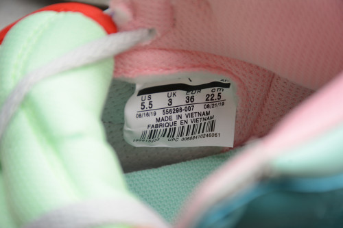 Air Jordan 1 GS white purple green orange 556298 007