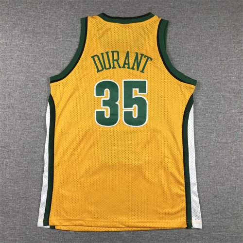 Seattle SuperSonics Kids Jersey Yellow Classics Edition 07/08 NO.35 DURANT