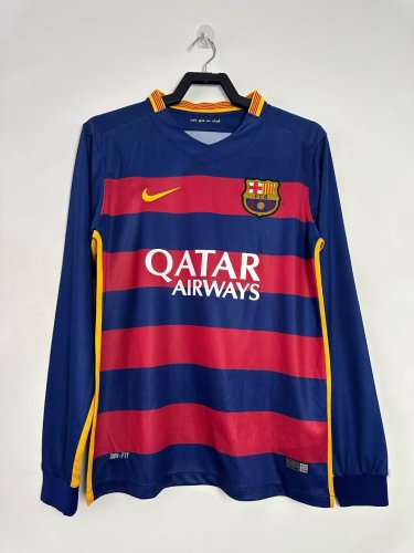 Barcelona Home Long Sleeve Retro Jersey 2015/16