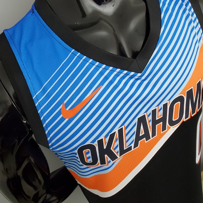 Russell Westbrook Oklahoma City Thunder City Edition Swingman Jersey Black