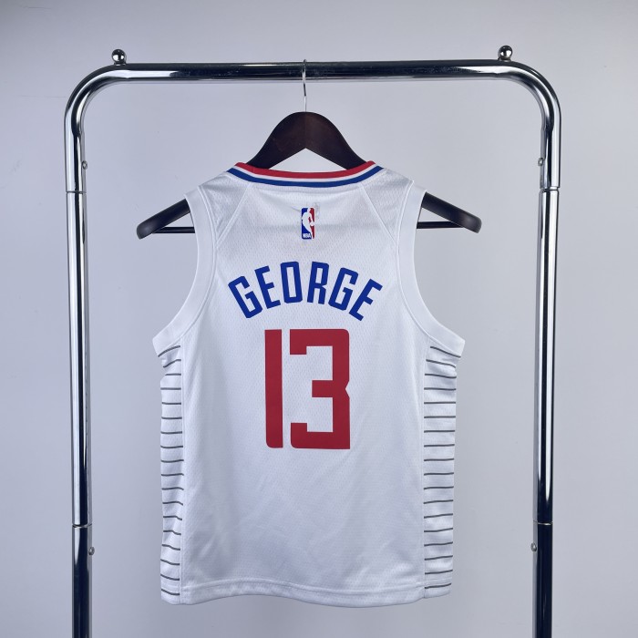 LA Clippers  Kids Basketball Jersey White Icon Edition No.13 GEORGE