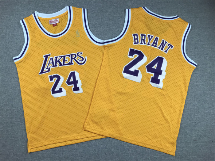 Los Angeles Lakers Kids Jersey Yellow Classics gold label NO.24 BRYANT