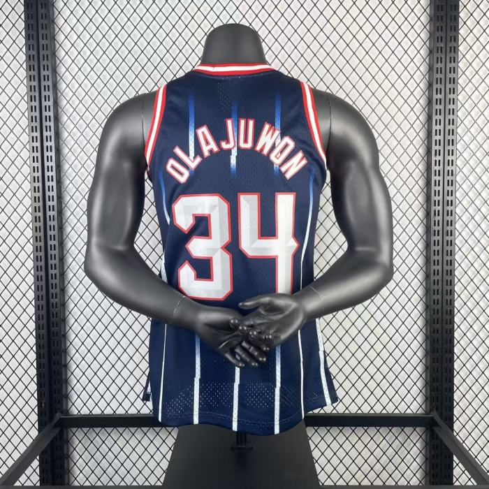 Olajuwon Houston Rockets Vintage 90s Jersey Blue