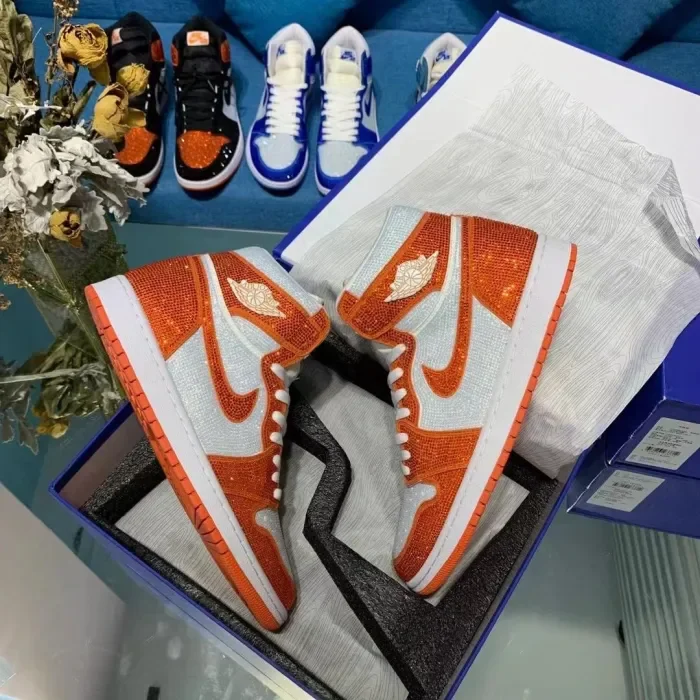 Air Jordan 1 Diamond DIY Orange