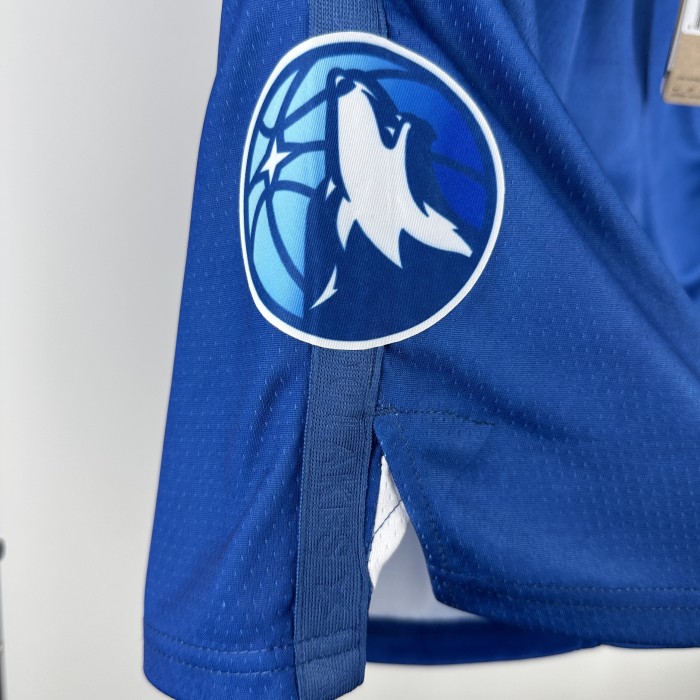 Minnesota Timberwolves Retro Basketball  Shorts Blue City Edition 2024