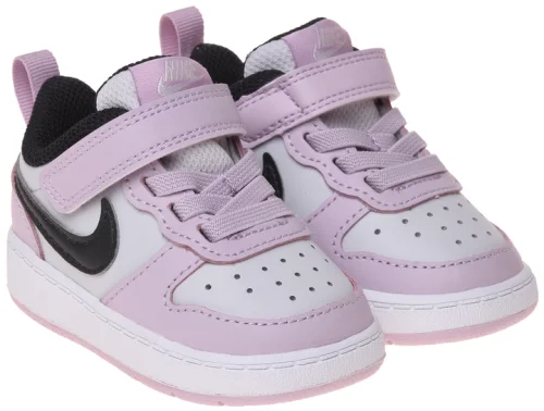 Air Force low-top Court Borough Low Children's Leather Sneakers Velcro Pink White Black