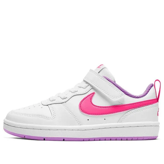Air Force low-top children's leather sneakers Velcro Bright Pink Purple
