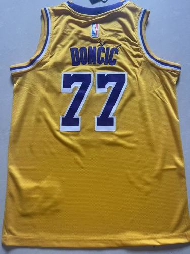 Los Angeles Lakers Kids Jersey Yellow lcon No.77 Dončić
