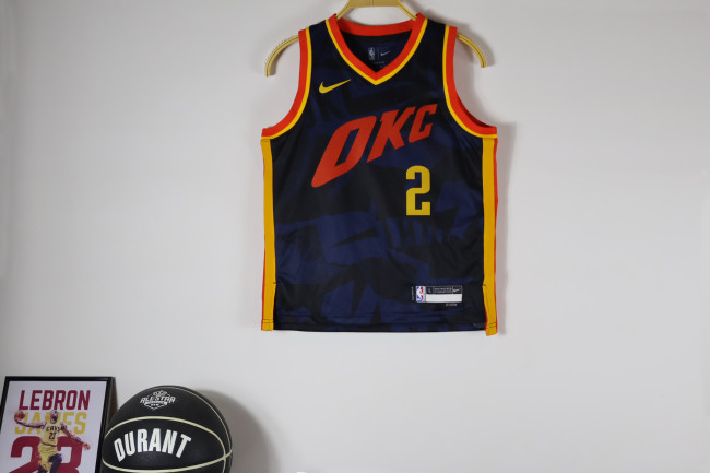 Oklahoma City Thunder Kids Jersey city edition  2024 NO.2 GILGEOUS-ALEXANDER