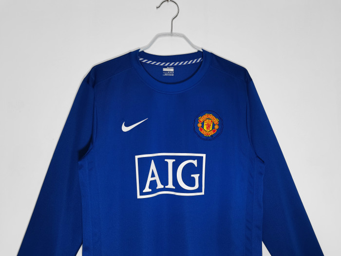 Manchester United Third Long Sleeve Retro Jersey 2008/09
