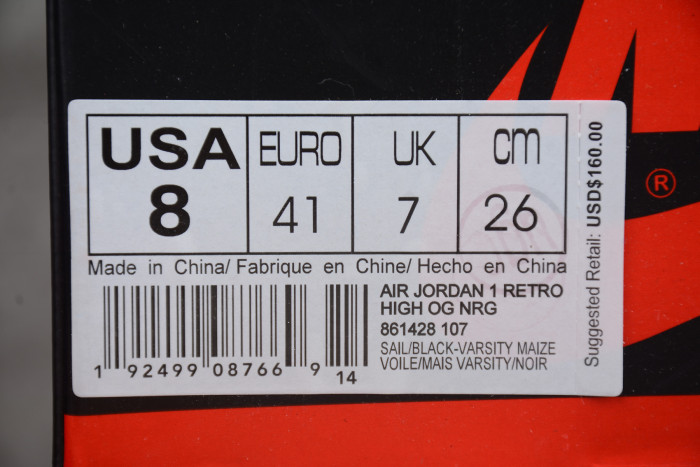 Air Jordan 1 Retro High OG NRG Not For Resale 861428-107