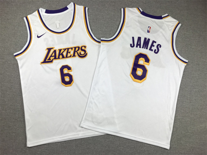 Los Angeles Lakers Kids Jersey White Icon Edition 22/23 NO.6 JAMES