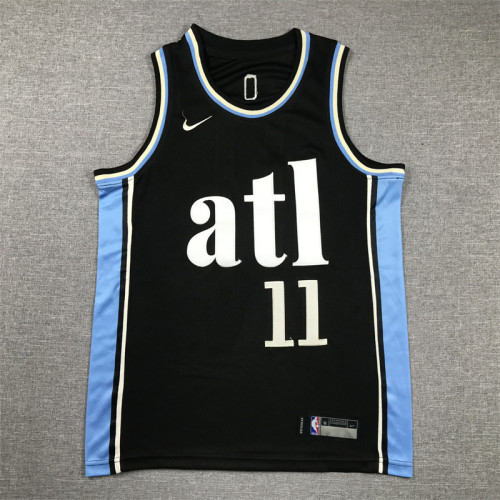 Atlanta Hawks Kids Jersey Black City Edition 23/24 NO.11 YOUNG