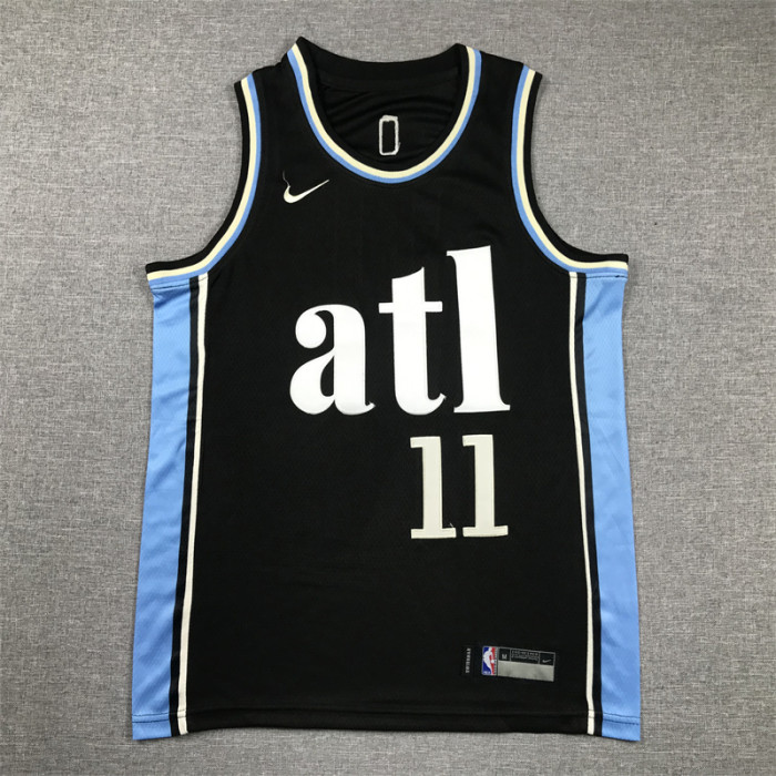 Atlanta Hawks Kids Jersey Black City Edition 23/24 NO.11 YOUNG