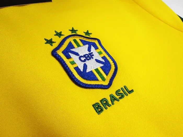 Brazil Home Retro Long Sleeve Jersey 1998