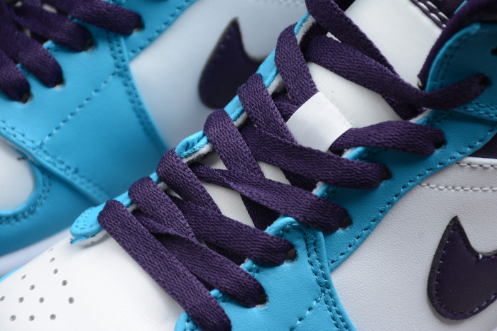 Air Jordan 1 Mid Hornets Blue 554724-415