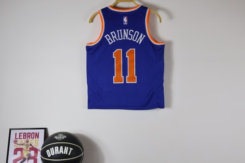New York Knicks Kids Jersey Blue City Edition 24/25 NO.11 BRUNSON