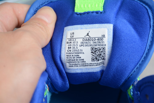 Air Jordan 1 MID SE GS Dark Powder Blue Green Strike